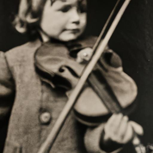 A young musician embraces the violin, creating lasting memories through classical music.